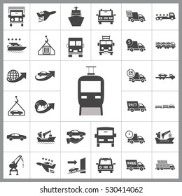  Transportation Icon Vector Illustration