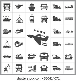  Transportation Icon Vector Illustration
