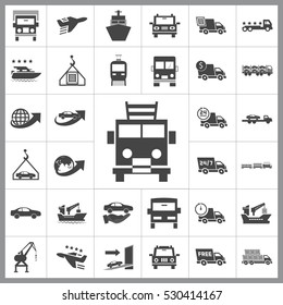  Transportation Icon Vector Illustration