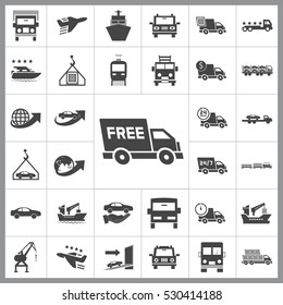  Transportation Icon Vector Illustration