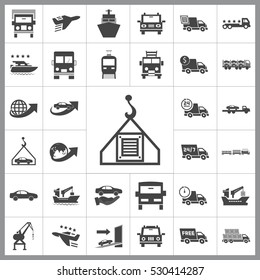  Transportation Icon Vector Illustration