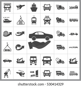  Transportation Icon Vector Illustration