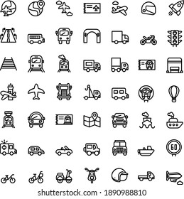 Transportation Icon Vector line Car Motorcycle 