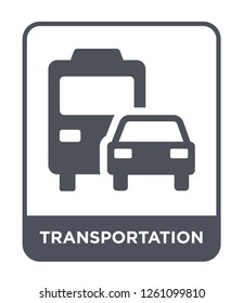 transportation icon vector on white background, transportation trendy filled icons from Delivery and logistic collection, transportation simple element illustration