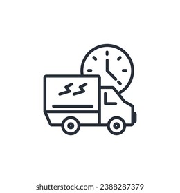 transportation icon. vector.Editable stroke.linear style sign for use web design,logo.Symbol illustration.