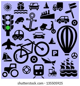 Transportation icons