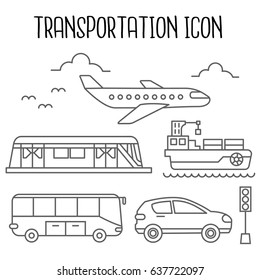 Transportation icons