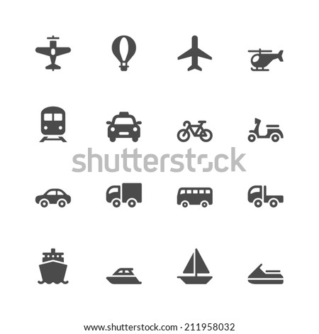 Transportation icons