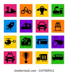 Transportation icons collection - vector illustration