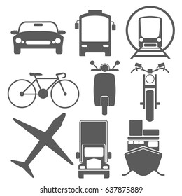 transportation icons illustration