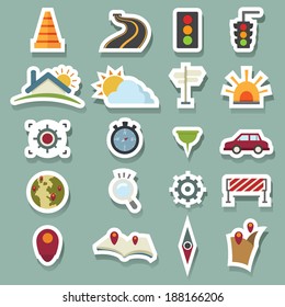 transportation icons and map icons