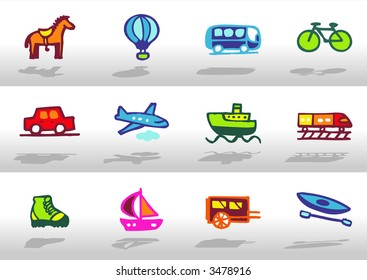 Transportation icons - others of same series : http://www.shutterstock.com/lightboxes.mhtml?lightbox_id=499021