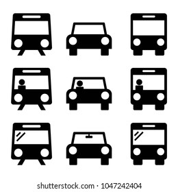 transportation icons set