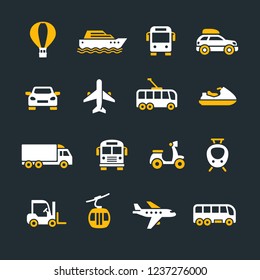 Transportation icons set