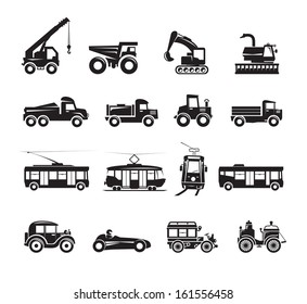 Transportation icons set