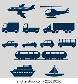 Transportation Icons Set 