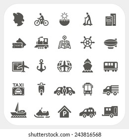 Transportation icons set