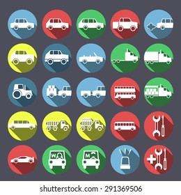 transportation icons, set