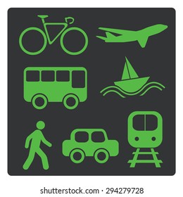 Transportation icons set