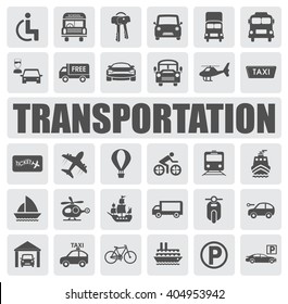 Transportation icons set