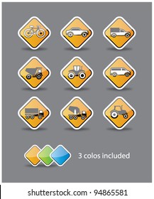 Transportation icons set