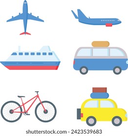 Transportation Icons Set of 6	
