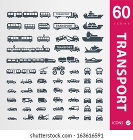  Transportation icons ( Set of 60 Quality icons )