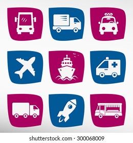Transportation icons (set of 9 icon)