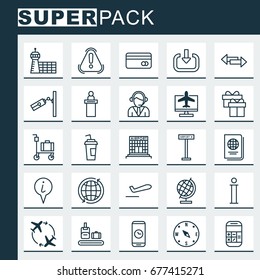 Transportation Icons Set. Collection Of Information, Info Pointer, Operator And Other Elements. Also Includes Symbols Such As Citizenship, Building, Math.