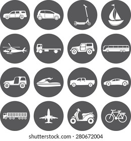 Transportation icons set. Eps-10.