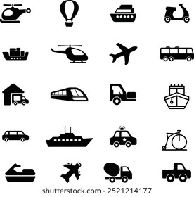 transportation icons set, great for digital projects, city navigation tools, transportation-related designs, travel icons, travel, hotels, and trips