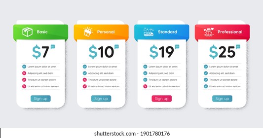 Transportation icons set. Price table chart, business plan template. Included icon as Honeymoon cruise, Gift, Truck delivery signs. Parcel flat icons. Vector