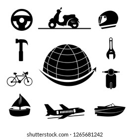 transportation icons set vector