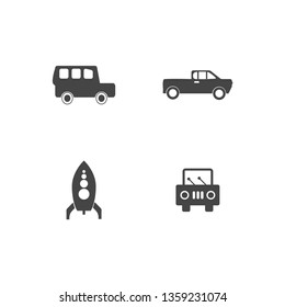 transportation icons set. Vector illustration. car icons