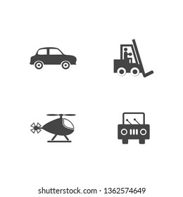 transportation icons set. Vector illustration. car icons