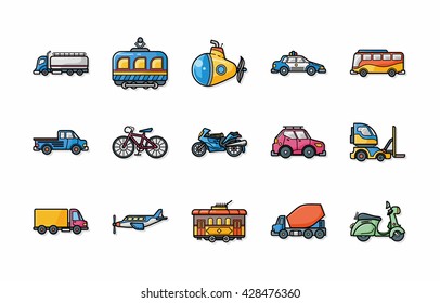 Transportation icons set,eps10