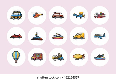 Transportation icons set,eps10