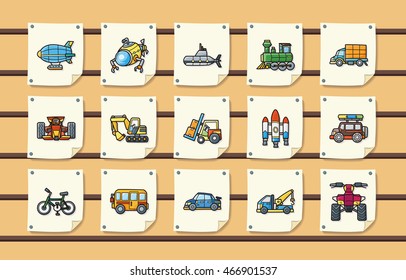 Transportation icons set,eps10