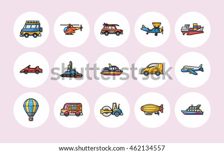 Transportation icons set,eps10