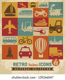 Transportation icons set.Vector