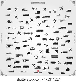 Transportation icons vector