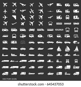 transportation icons vector