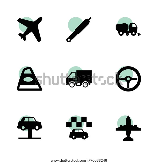 Transportation icons. vector collection filled\
transportation icons set.. includes symbols such as suspension, car\
lift, taxi. use for web, mobile and ui\
design.