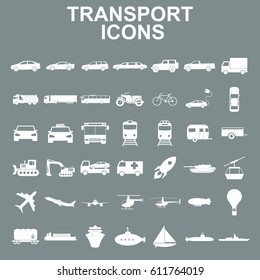 Transportation icons. Vector concept illustration for design.