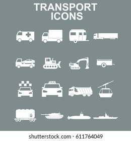 Transportation icons. Vector concept illustration for design.