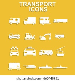 Transportation icons. Vector concept illustration for design.