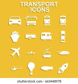 Transportation icons. Vector concept illustration for design.