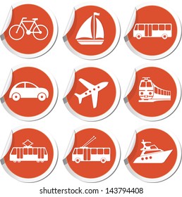 Transportation icons. Vector illustration.