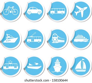 Transportation icons. Vector illustration.
