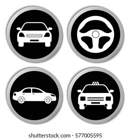 Transportation icons - vector stickers  set
